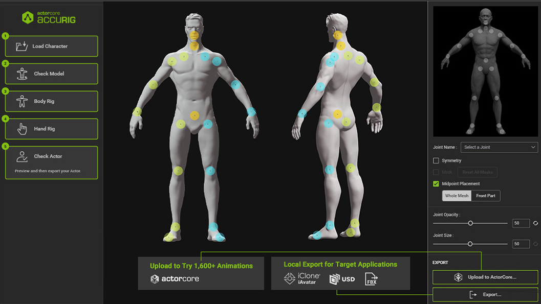 AccuRig 1.3.8 : l'Outil de Rigging Automatique Gratuit de Reallusion